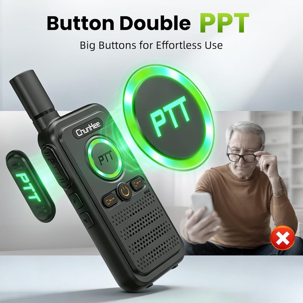 Wireless Intercom System, 2 Way Voice Intercom for Home, 1.5-Mile Long Range,...