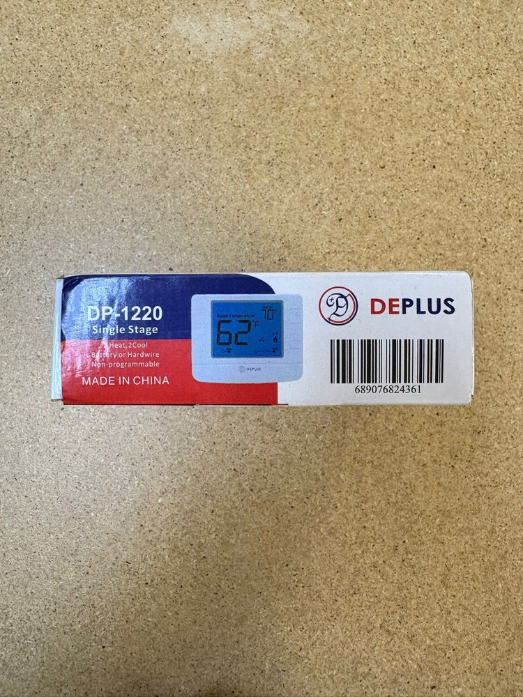 DEPLUS DP-1220 Thermostat Non Programmable Multi Stage 2H/2C, NEW OPEN BOX