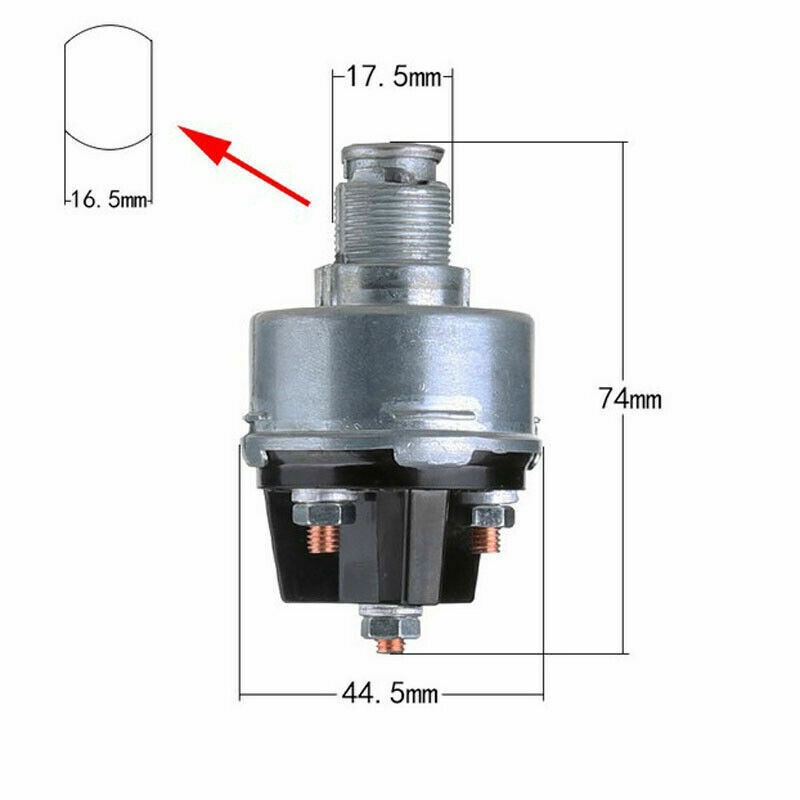 Universal Ignition Key Starter Switch With 2 Keys For Car Tractor Trailer US