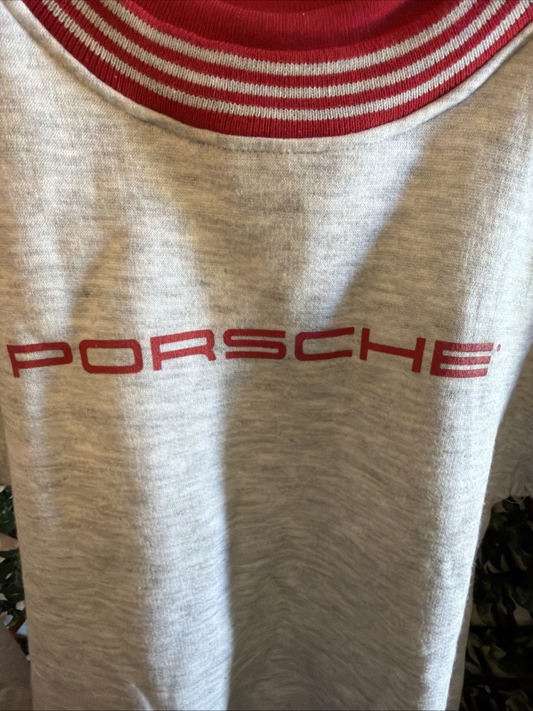 Vintage Porsche Sweater Logo Pullover Size Lg