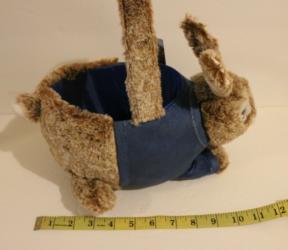 Dan Dee Peter Rabbit Plush Faux Fur Easter Basket, Table Decor NWT