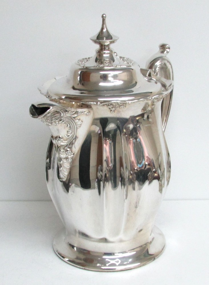 FABULOUS OLD 1860's SILVER PLATE MASSIVE LEMONADE PITCHER POUR