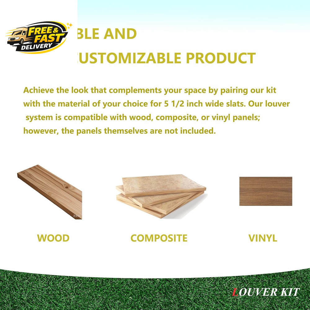 Louver Bracket Kit, Deck Sunblind System, Shutters Hardware System for Windows G