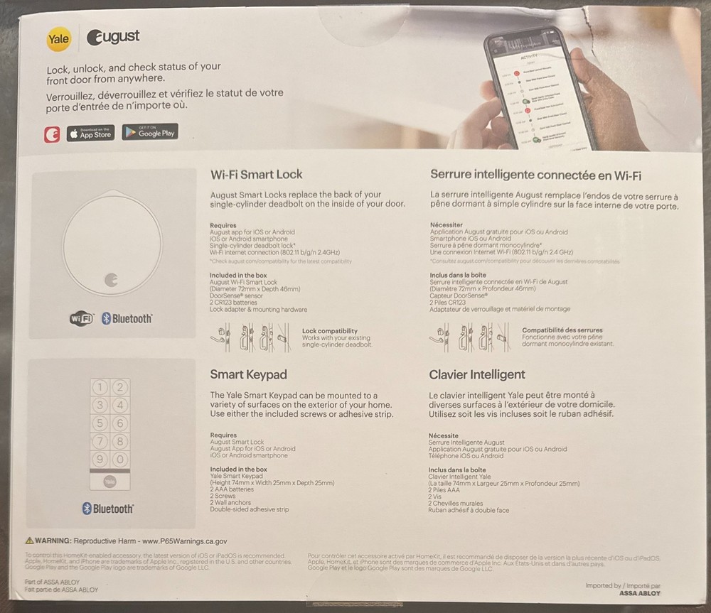 NEW YALE August Wi-Fi Smart Lock + Smart Keypad (Silver)