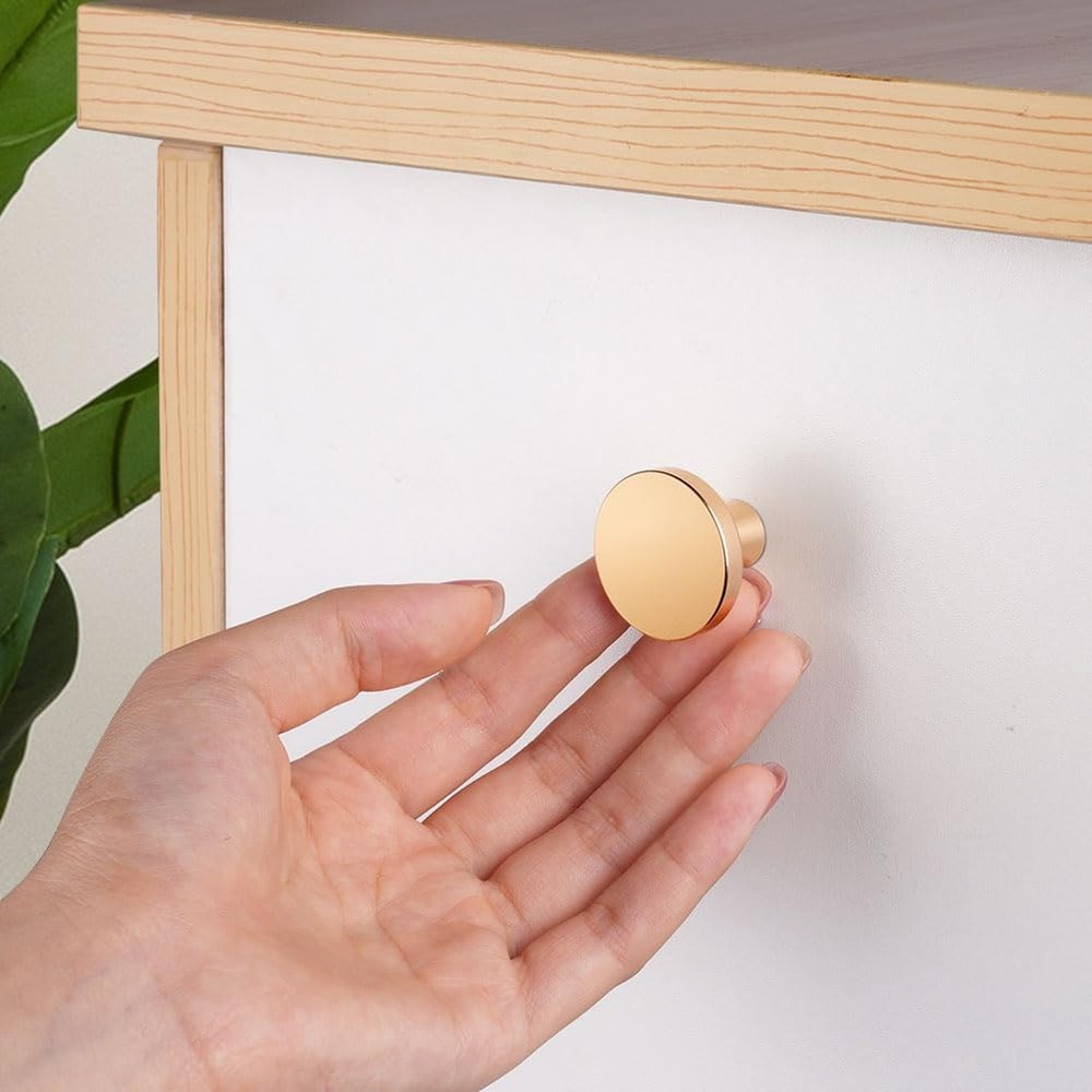 Ainiv 10 PCS Gold Cabinet Knobs, Round Drawer Knobs, Mushroom Dresser Handle,...
