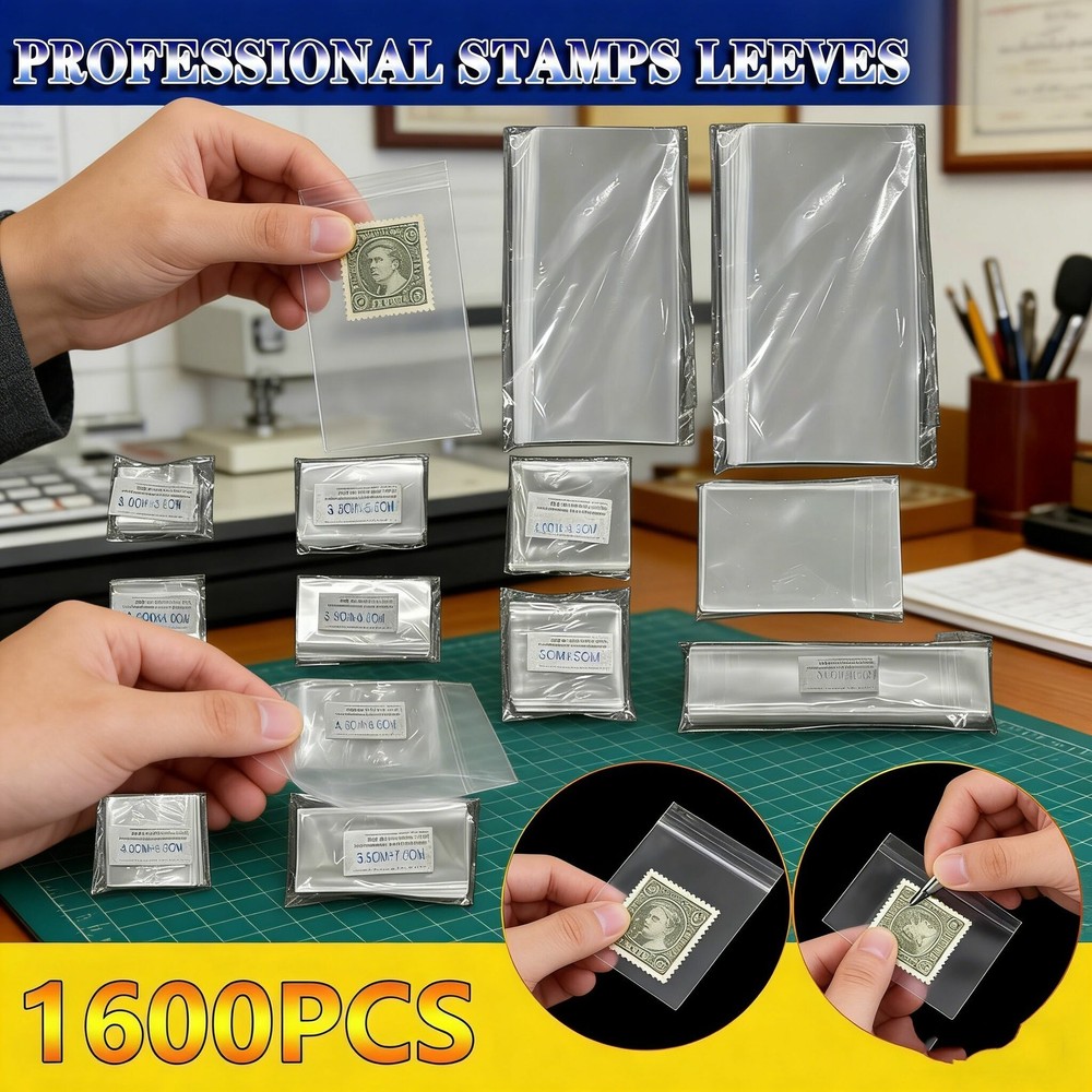 16-Multi-Size OPP Stamp Bags | 100Pcs/Bag | Lightweight Clear Storage