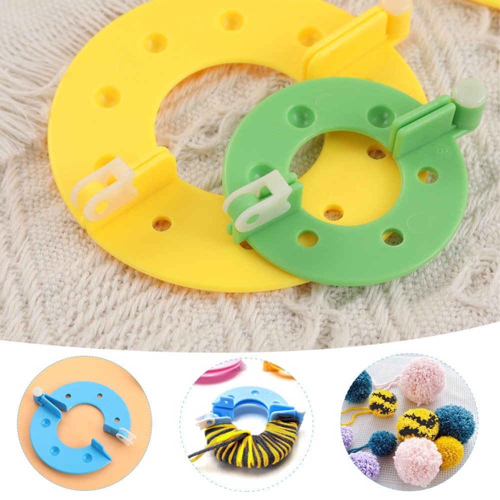 ULTNICE 8pcs 4 Sizes Essential Pompom Maker Fluff Ball DIY Needle Craft Tool