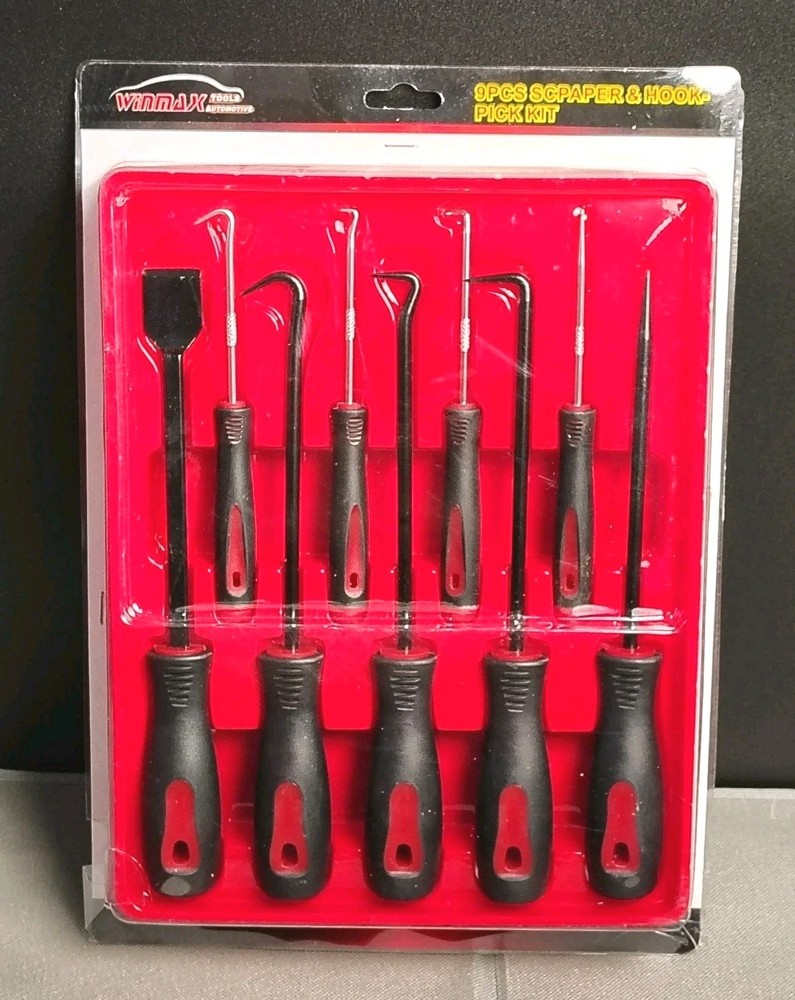Winmax Tools Automotive 9pcs Scraper  Hook And Pick Kit