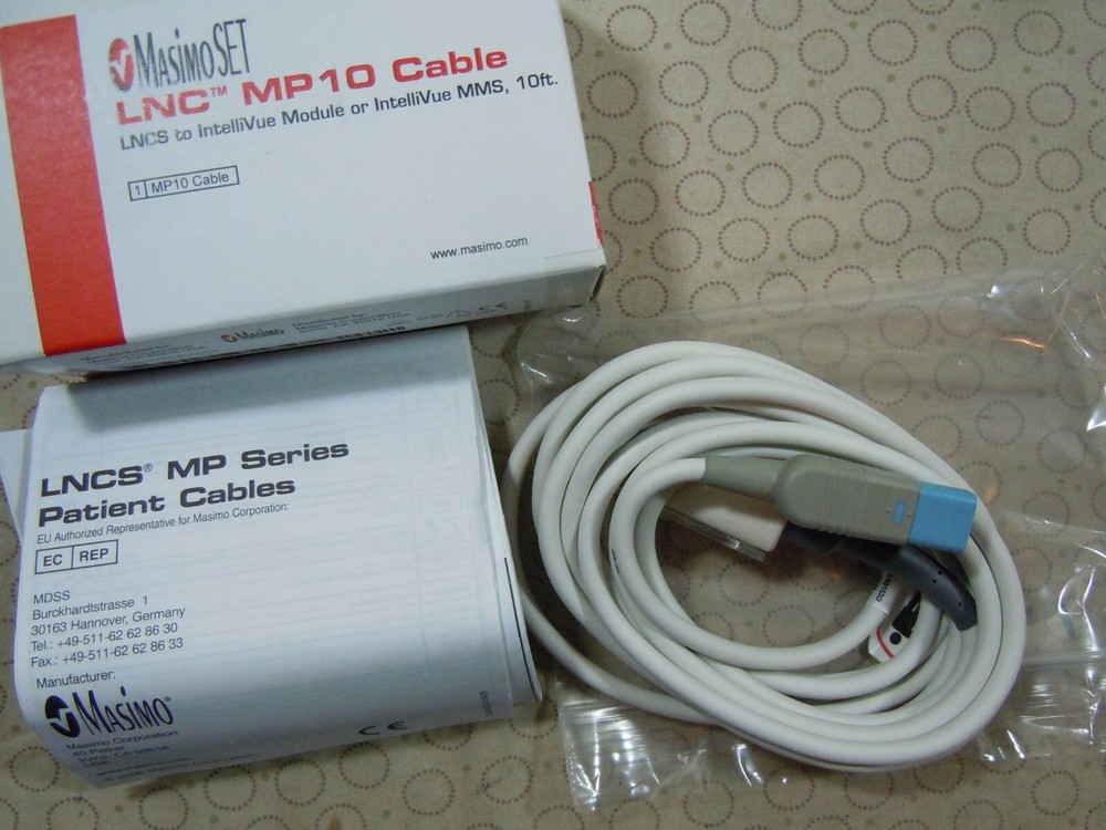 NEW MASIMO SET LNC MP10 CABLE 10FT REF. 2281 - 15657.