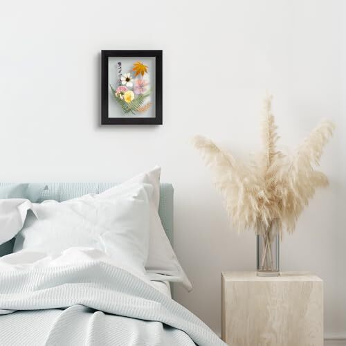 Solid Wood Floating Picture Frame Pressed Flower Frame with Hanging Hardware