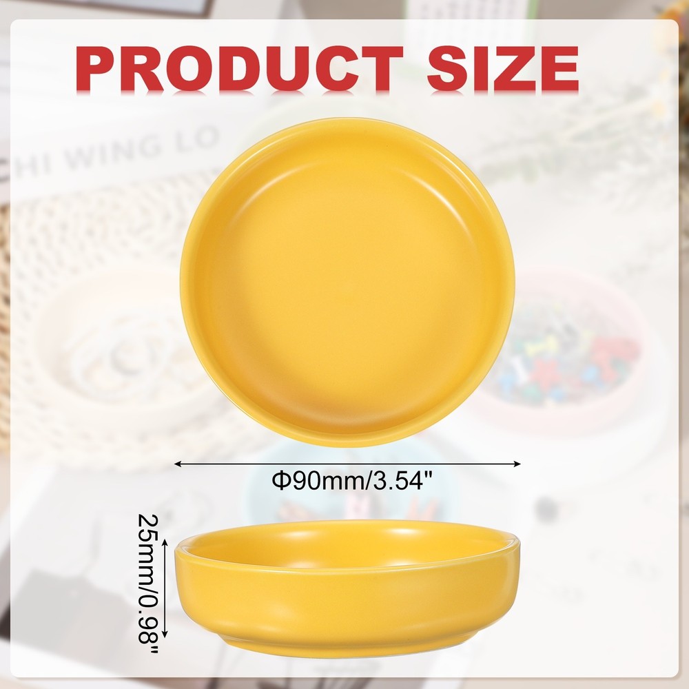 Round Paper Clip Holders, Yellow