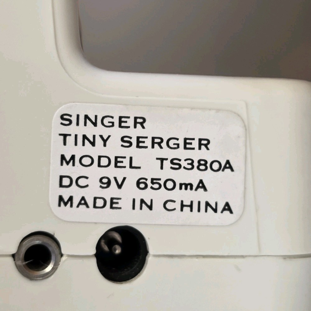 Singer Tiny Serger TS380A Plus Overedging Machine Untested No Power CordFoot Ped