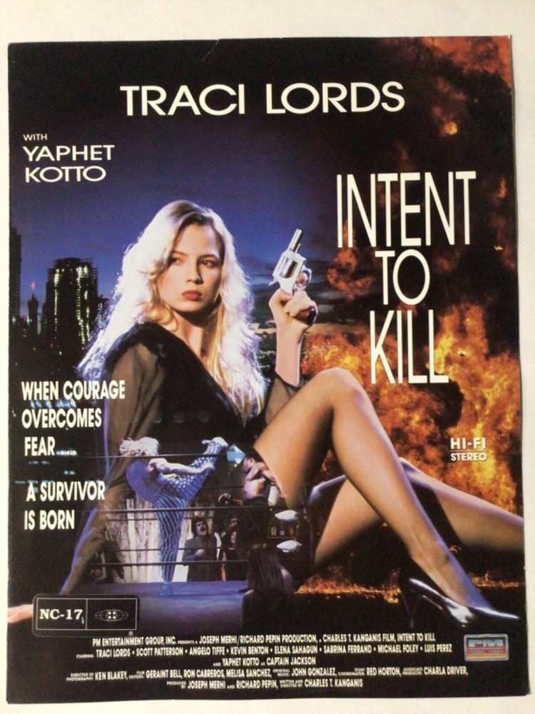 Traci Lords 1991 Video Brochure Intent To Kill 8 1/2 x 11 Mini Poster