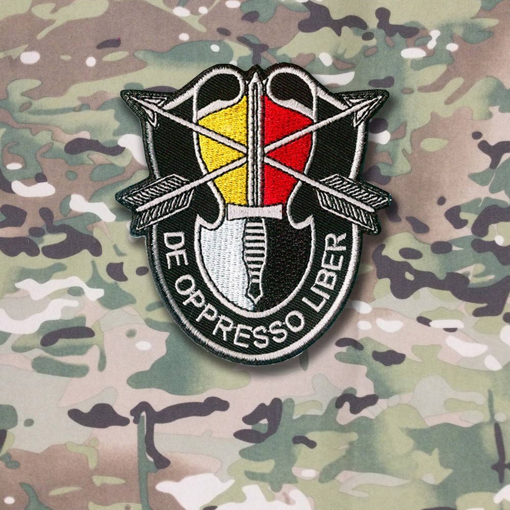 3rd SFG (A) Embroidered Patch with Hook and Loop Backing - 3" X 3 1/4" nonmerrow