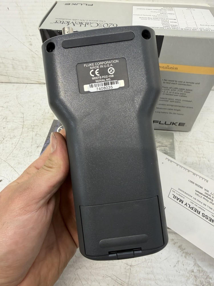 Fluke 620 LAN Cable Meter USED & WORKS Tested Fully Functional With Case & Box!