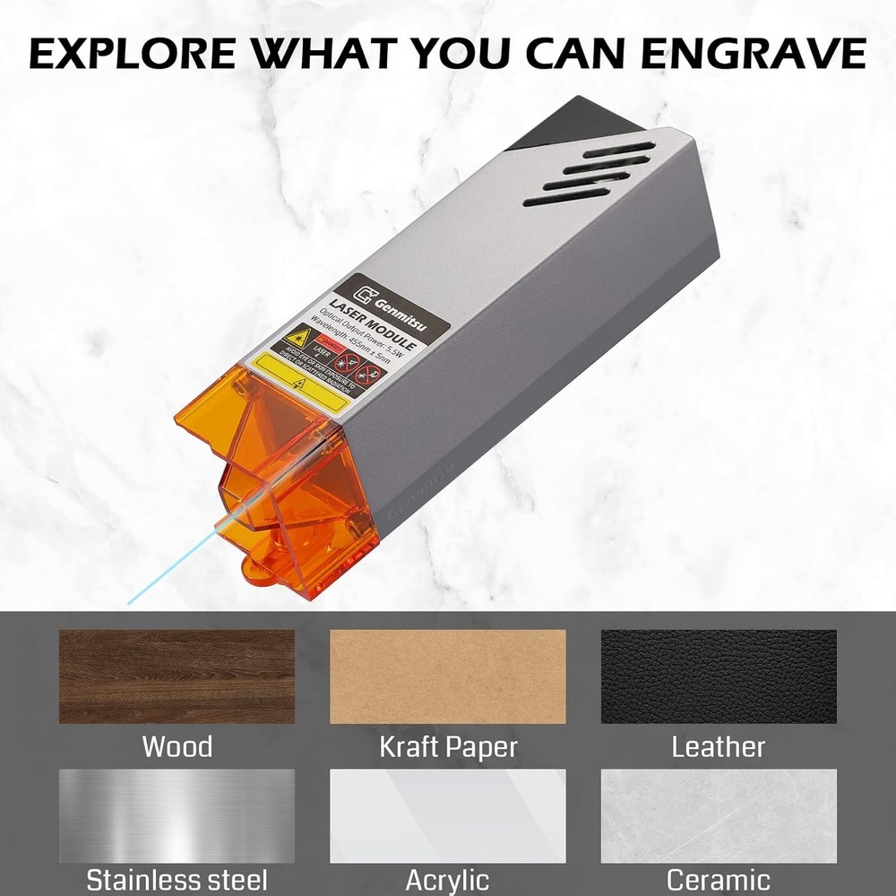 5000mW CNC Laser Engraver Module for Genmitsu 3018