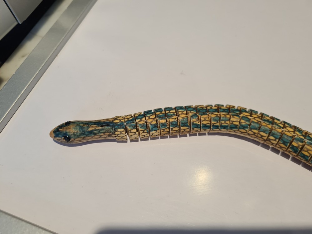 wooden snake toy