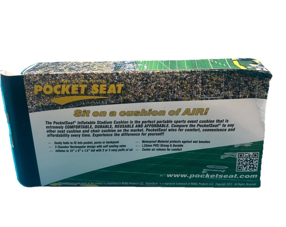 Inflatable Stadium Cushion Pocket Seat