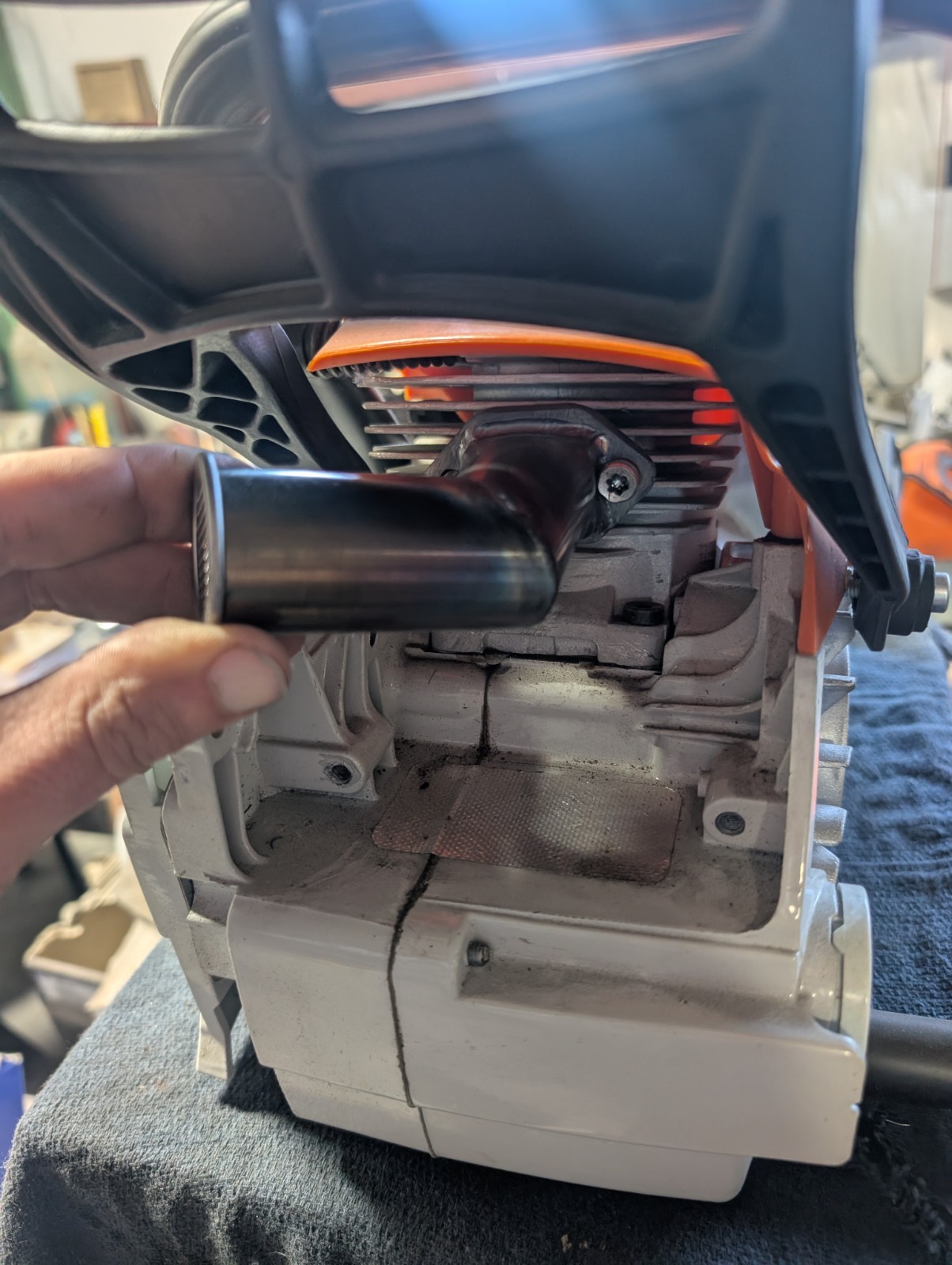 Straight Pipe Echo CS-590 Chainsaw Muffler Exhaust CS Ported 590 600 620 screen