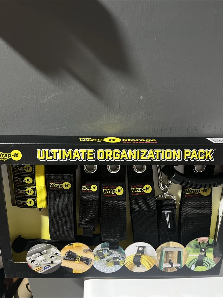 Wrap-It Storage Ultimate Organisation Storage Hang Gripping Strap Tie Pack 24Pcs