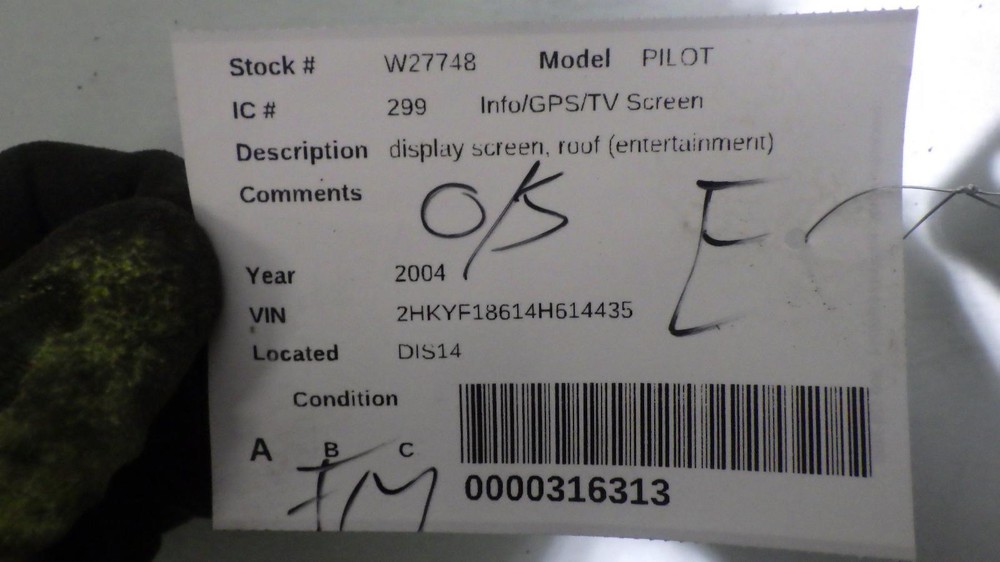 04 HONDA PILOT Info Screen