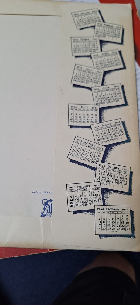 WW2 (1942) US Navy write daily writing set (not repro)