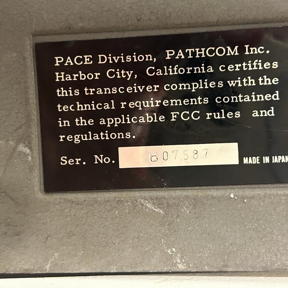 Vintage PACE 123 Pathcom Transceiver Radio Unit Made in Japan Untested CB
