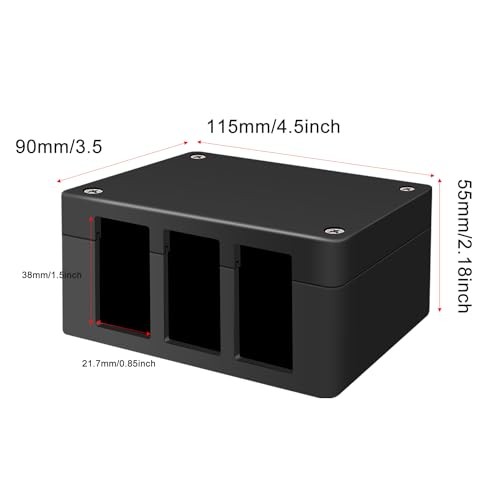 Switch Box 3 Gang Junction Box Dustproof Universal Rocker Switch Box ABS