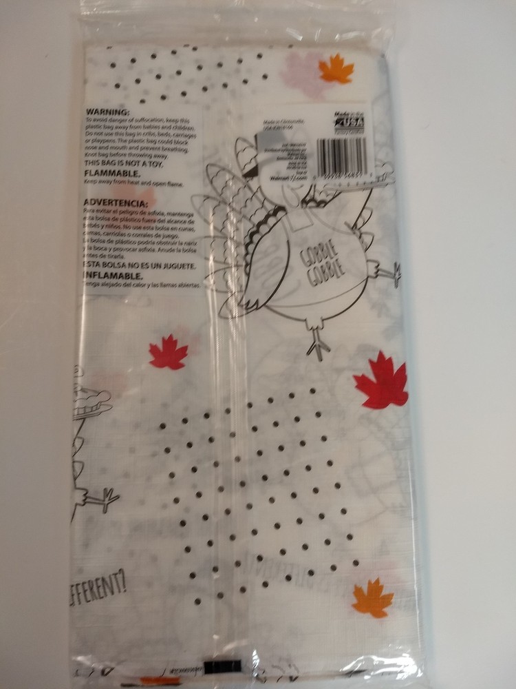 Coloring Activity Tablecloth Happy Thanksgiving