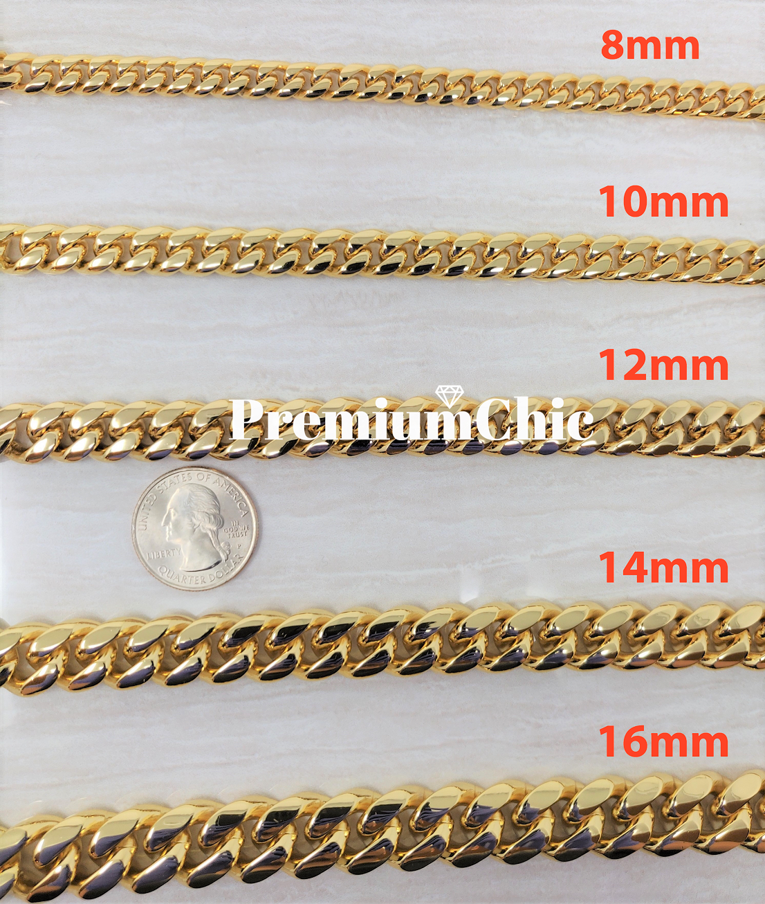 Mens Miami Cuban Link Bracelet 14k or 18K Gold Plated Stainless Steel Hip Hop