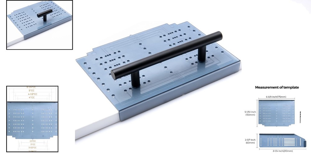 Precision Cabinet Handle Template Tool - Easy Installation for Knob Drilling