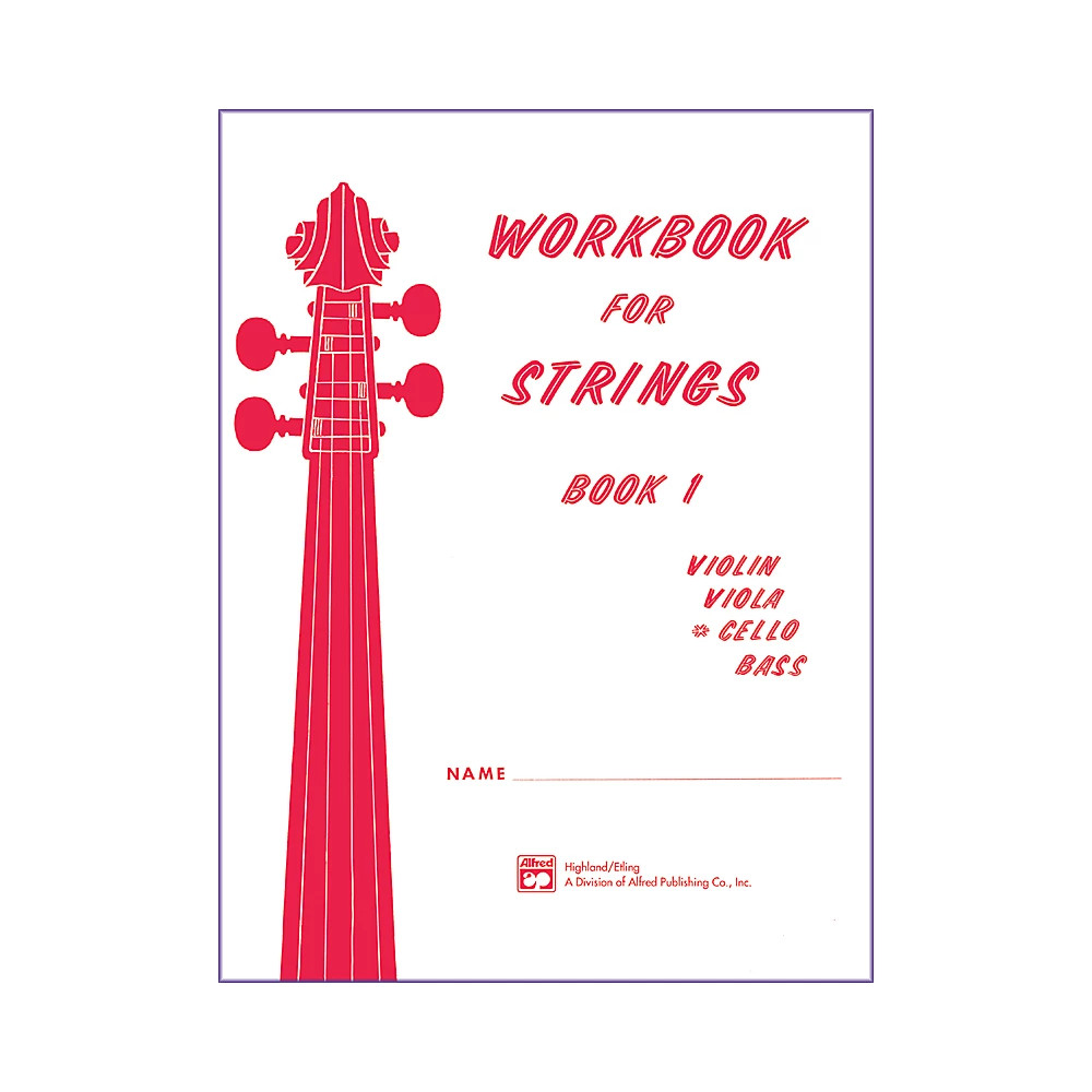Alfred Workbook for Strings Book 1 Cello