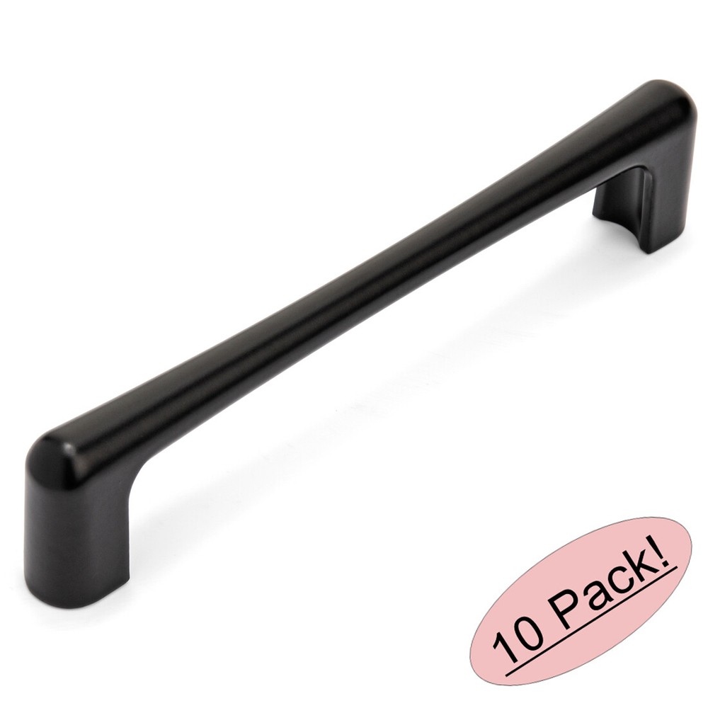 *10 Pack* Cosmas Cabinet Hardware Flat Black Contemporary Pulls #3304-160FB
