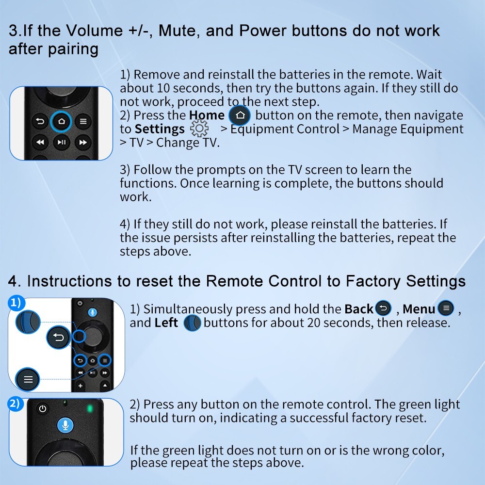 2Pcs Amazon Fire TV Replacement Remote Control For Stick 4K Max Streaming Device