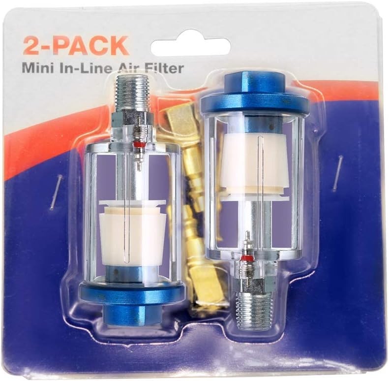 Filtro separador de agua y aceite, rosca macho y hembra NPT de 1/4" para pistola