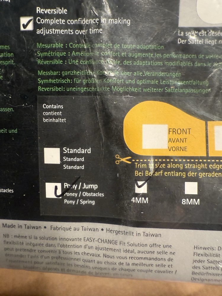 Wintec Bates Easy Change Riser System. Pair - Pony Or Jump Riser. Rear 4 mm.