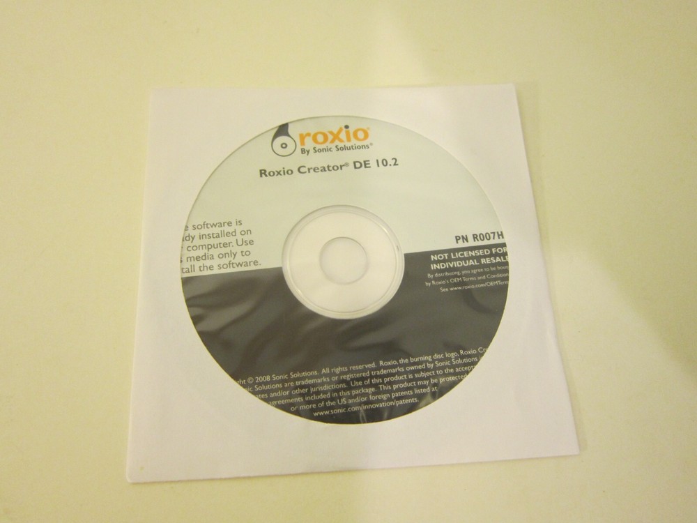ROXIO CREATOR PREMIER SD 10.2  CD SONIC SOLUTIONS INSTALL DISC DISK - NEW SEALED