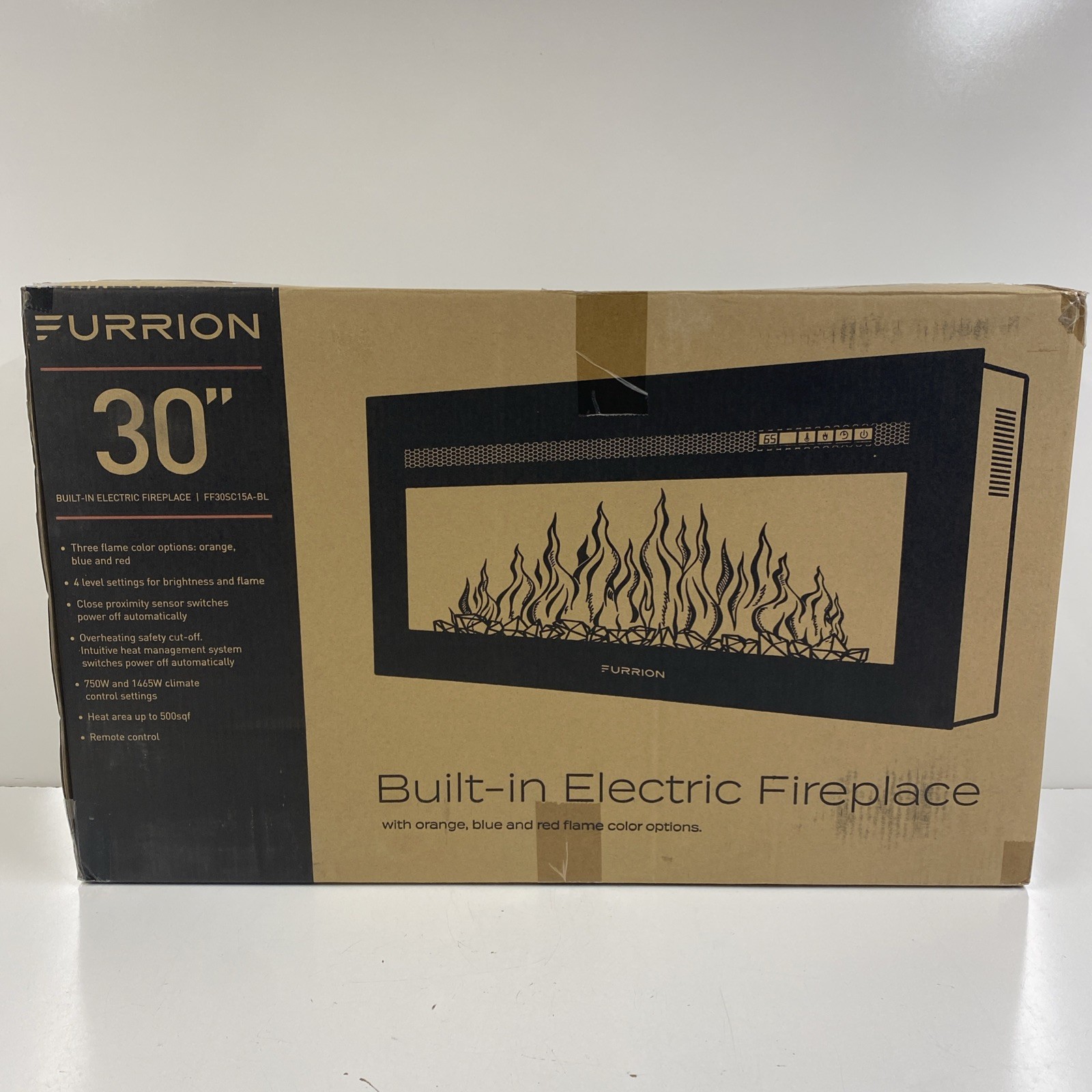 FURRION 30” Built In Electric Fireplace Kit Black FF30SC15A-BL RV Camper Remote