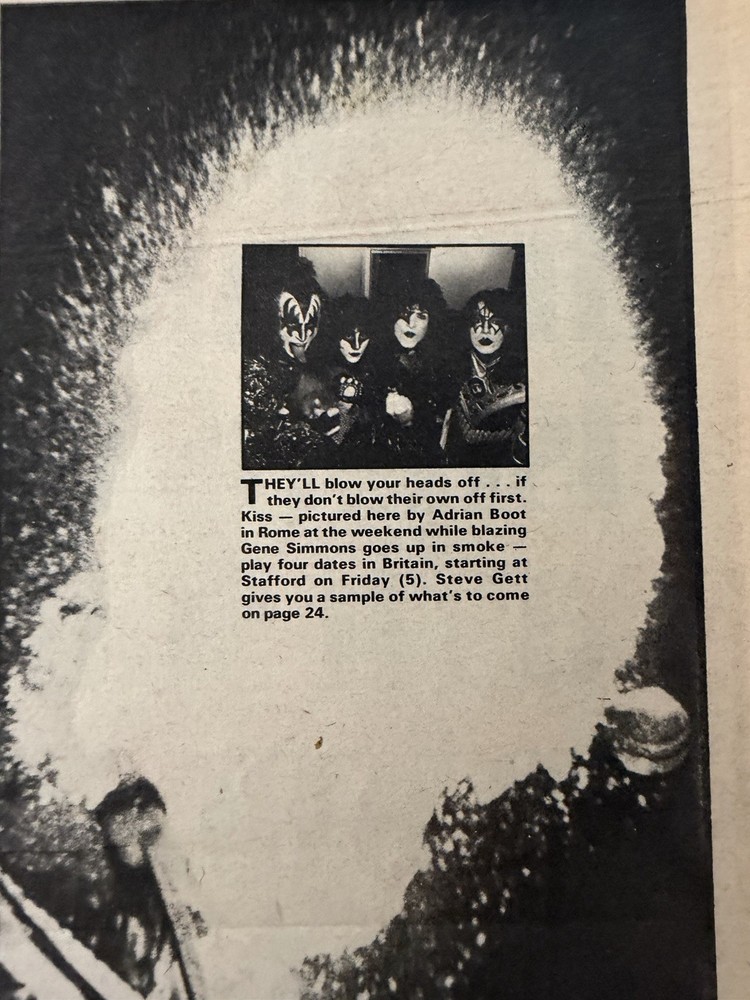 KISS 1980 MELODY MAKER UK NEWSPAPER GENE PAUL ACE PETER AUCOIN VINTAGE MEGA RARE