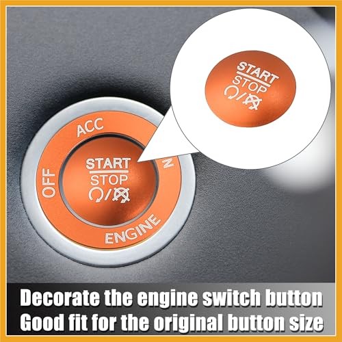 Engine Start Stop Button Cover Kit One Click Push Start Button Trim Sticker