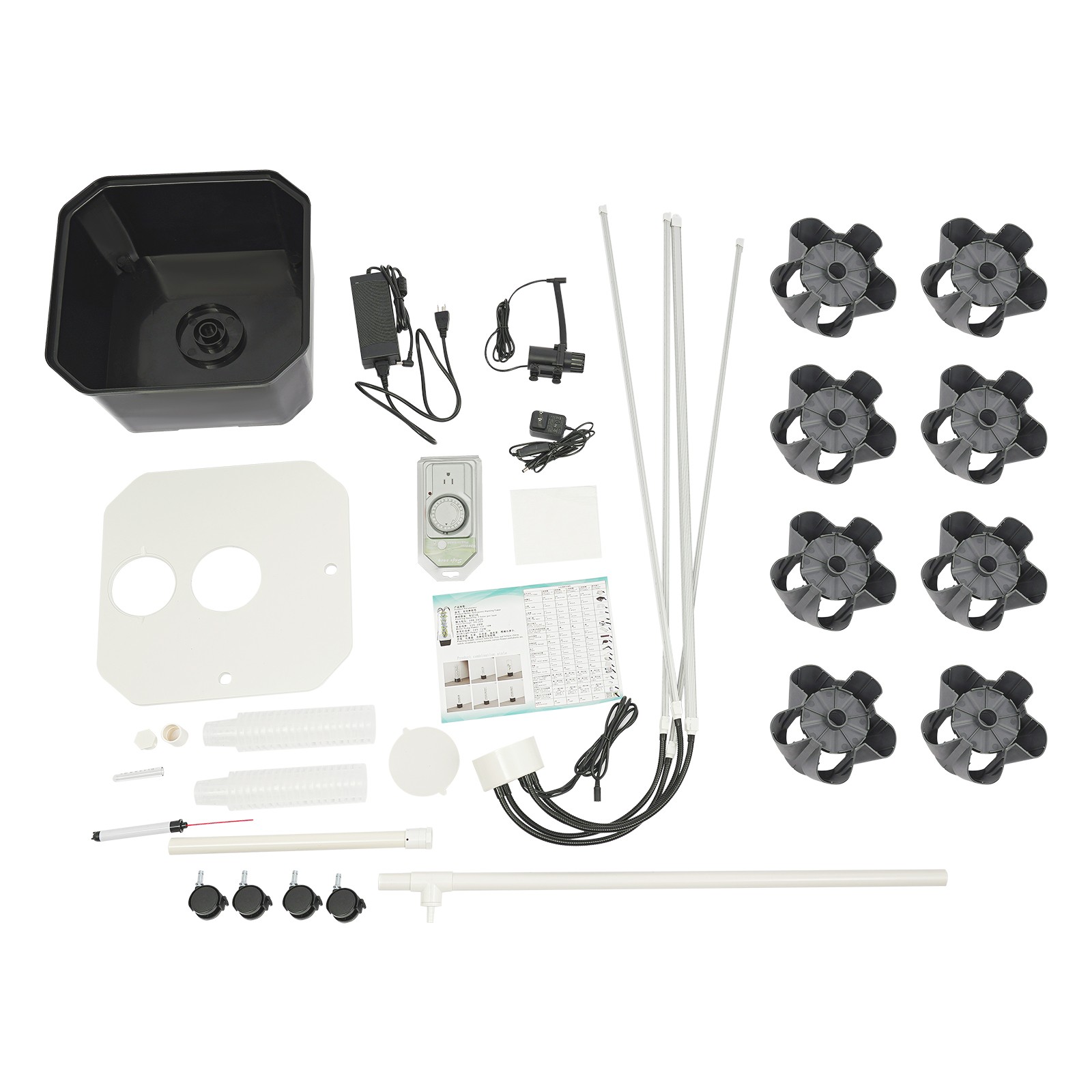 Hydroponic Growing System with Grow Light 40 Pods Indoor Hydroponic Tower Garden