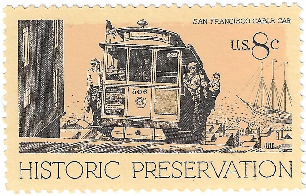STAMP US SCOTT 1442 "Cable Car" 8 CENT 1971 MNH