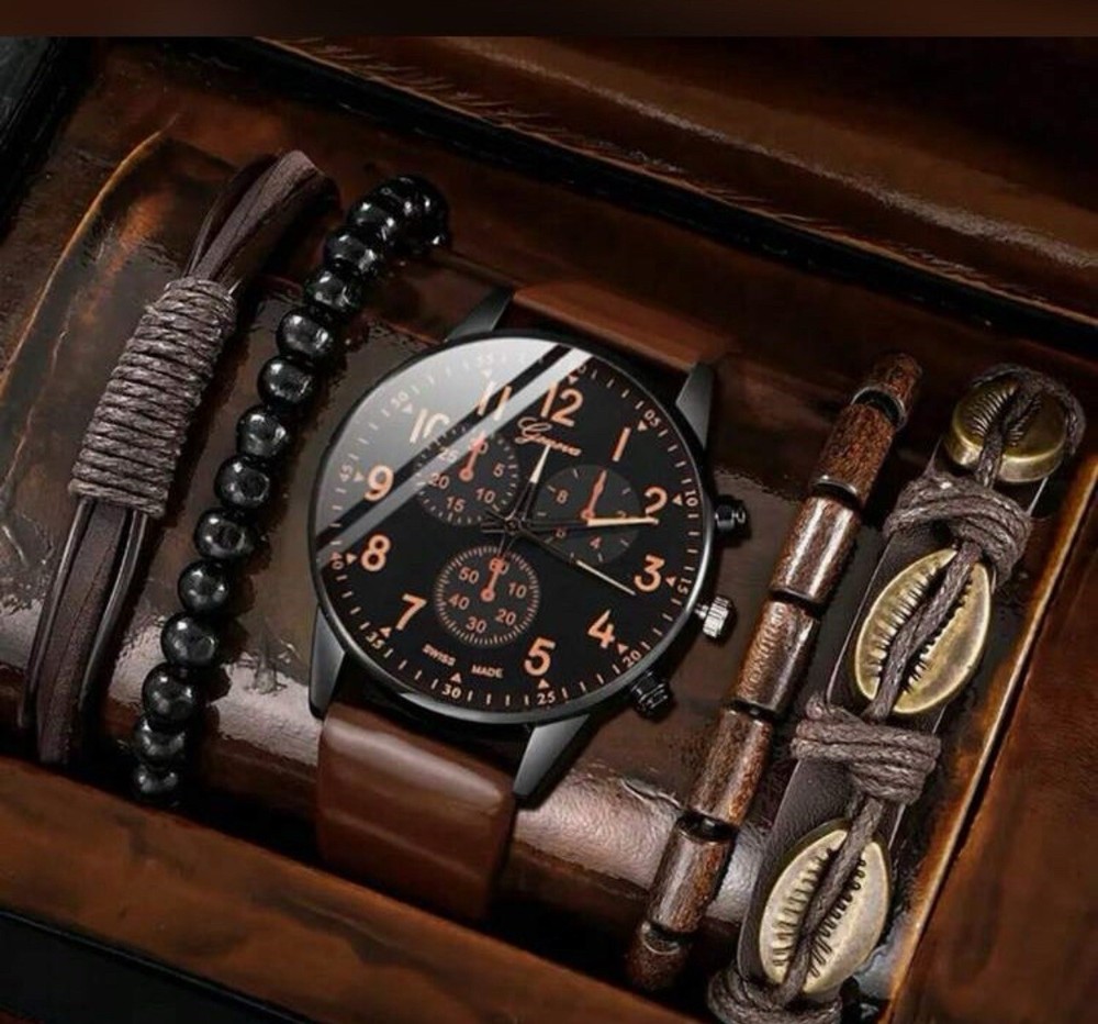 Watch And Hand Made Bracelet