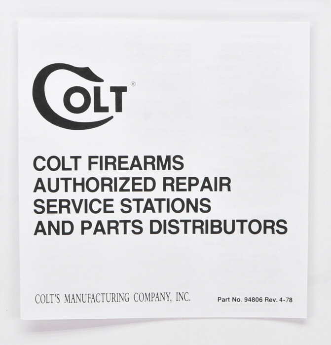 Colt Python Box, OEM Case, 1978 Manual, And More!