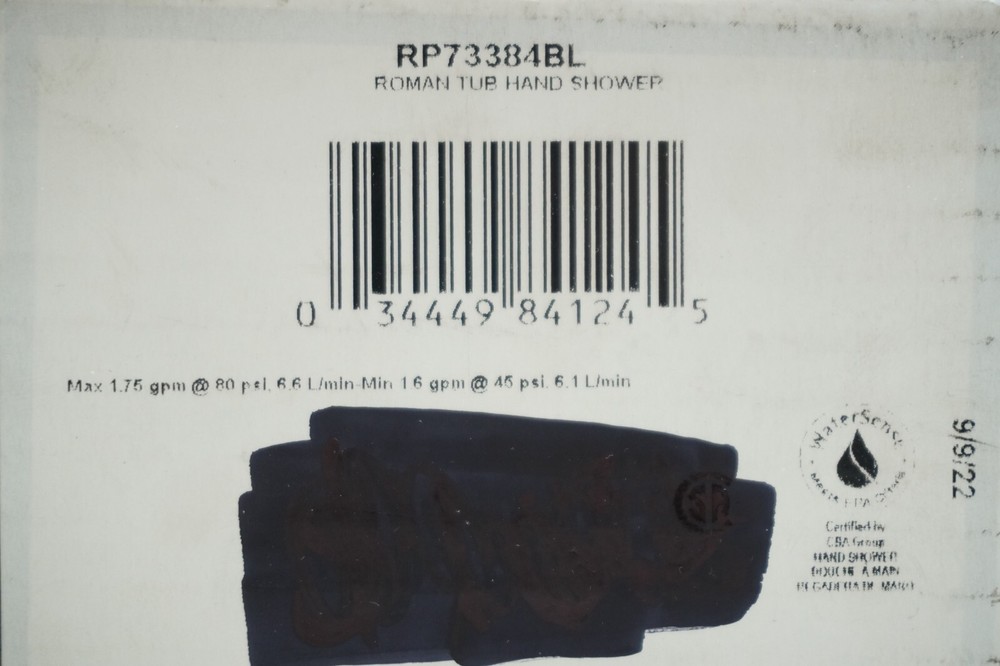 Delta RP73384BL Trinsic 1.75 GPM Single Function Hand Shower Matte Black