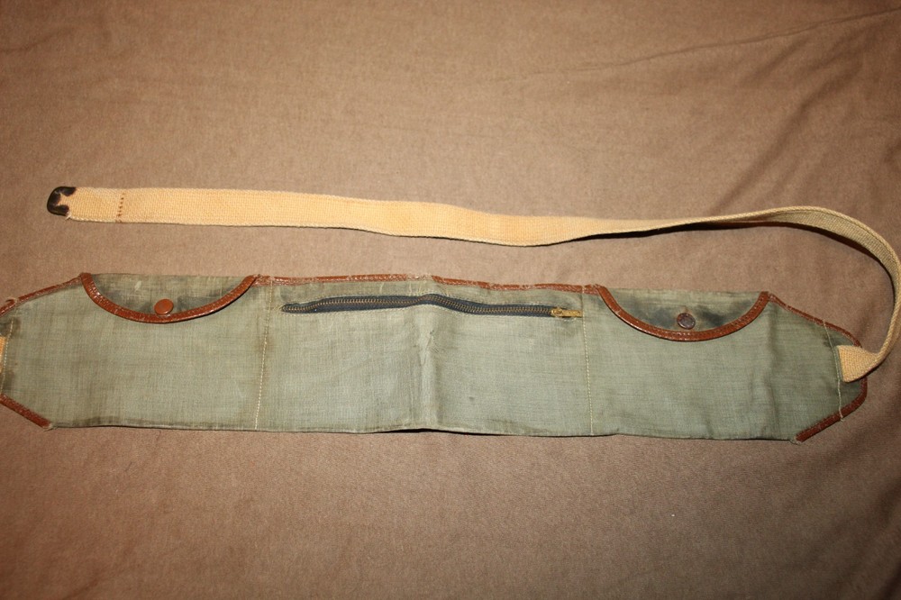 Original WW2 U.S. Army GI's War Used Three Pocket Money Belt