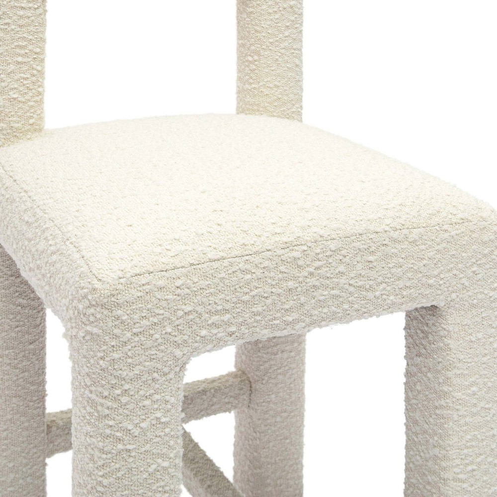 Hazel 26" Cream Boucle Fabric Counter Stool