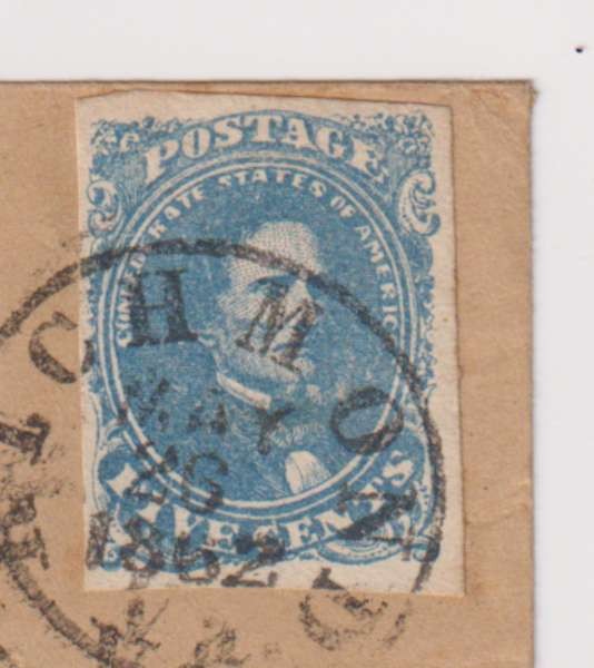 E5486: Confederate States #4 Choice Stamp on 1862 Cover; CV $400+