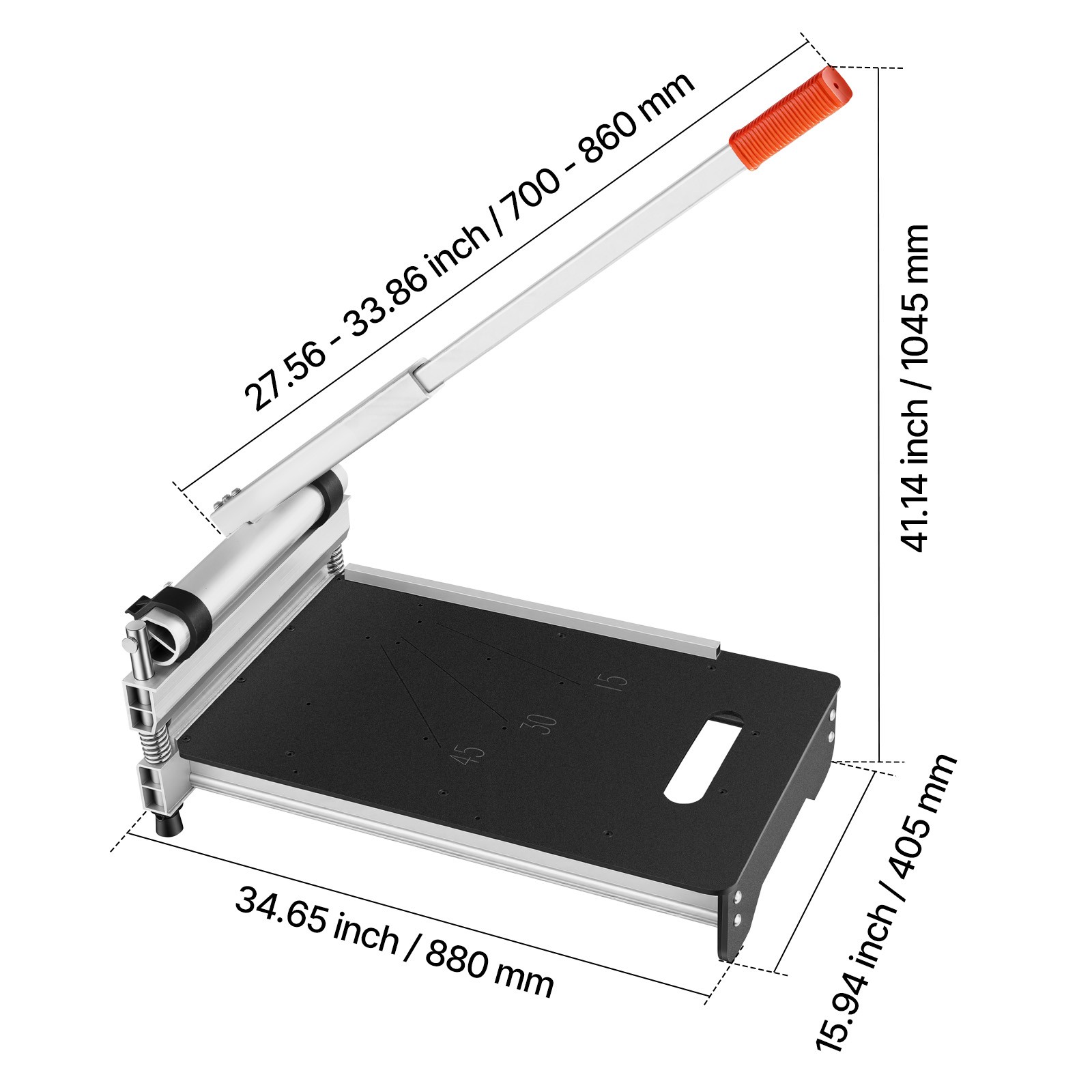 Uimoso 13" Vinyl Floor Cutter for Laminate Flooring with Adjustable Angles