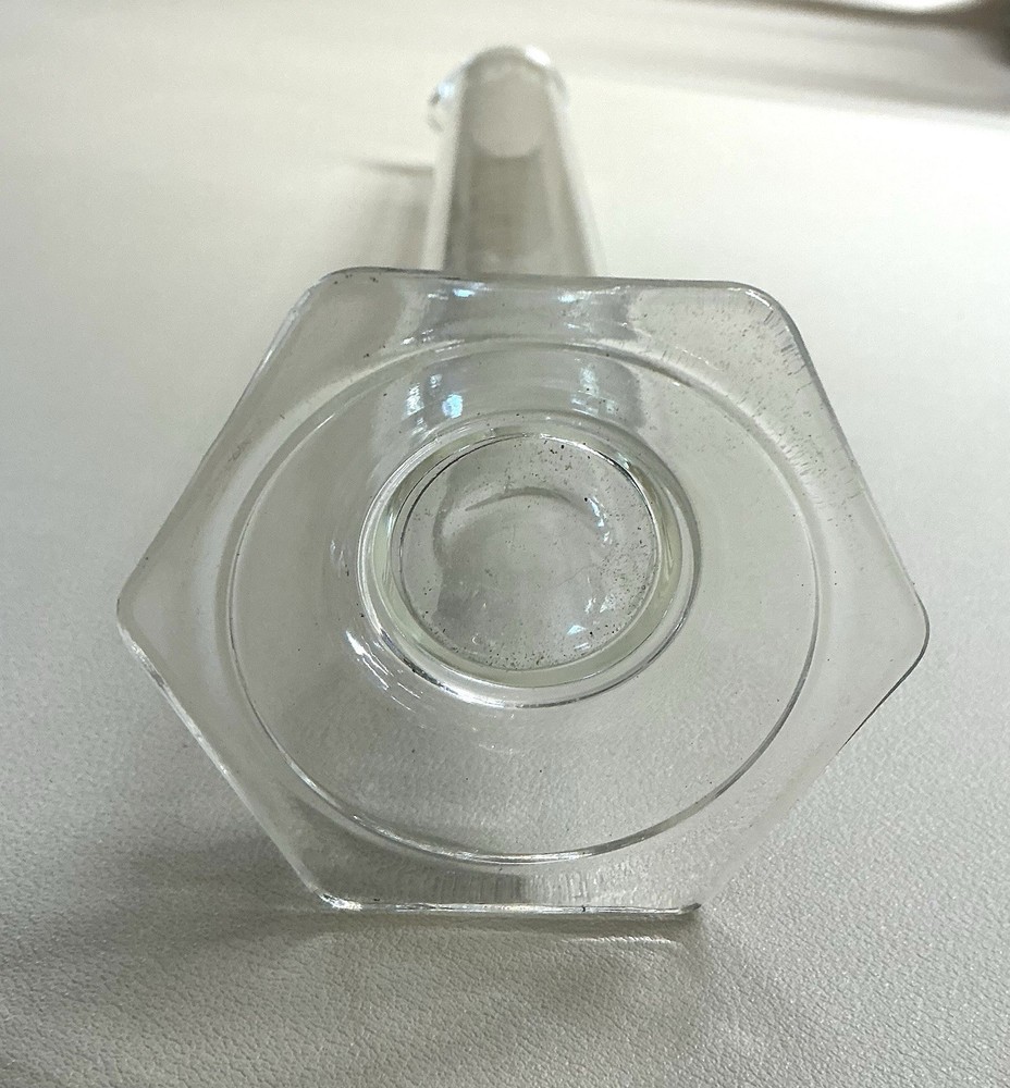 Pyrex Graduated Cylinder Hex Base 100ML White Scale Beaded Top & Pourer No. 8024